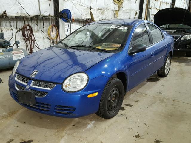 1B3ES56C25D227271 - 2005 DODGE NEON SXT BLUE photo 2