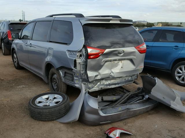 5TDKK3DC7FS638356 - 2015 TOYOTA SIENNA LE SILVER photo 3