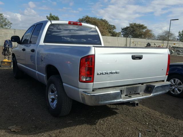 1D7HA18D74J213532 - 2004 DODGE RAM 1500 S SILVER photo 3