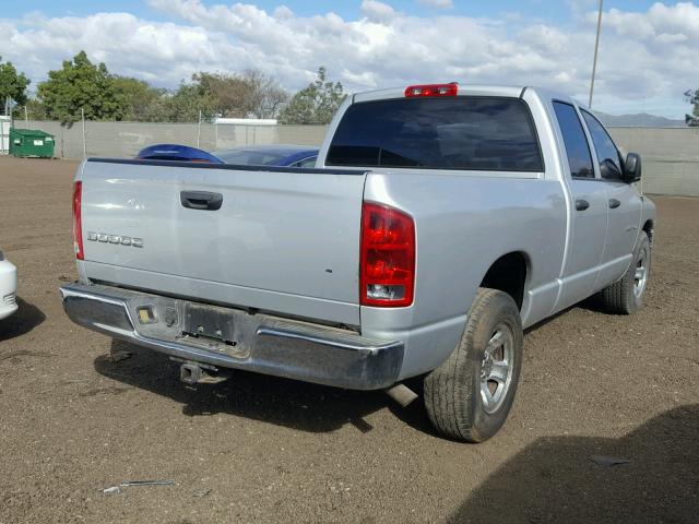 1D7HA18D74J213532 - 2004 DODGE RAM 1500 S SILVER photo 4