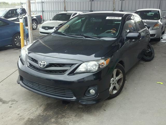 5YFBU4EE8CP045917 - 2012 TOYOTA COROLLA BA BLACK photo 2