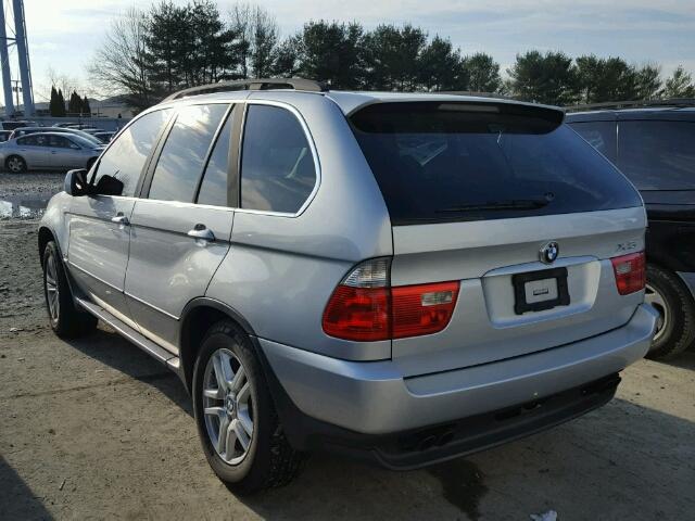 5UXFB53554LV03275 - 2004 BMW X5 4.4I SILVER photo 3