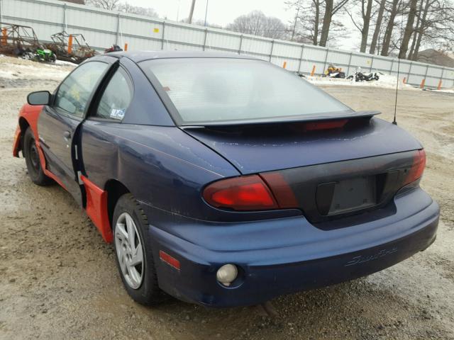 1G2JB124417322660 - 2001 PONTIAC SUNFIRE SE BLUE photo 3