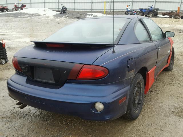 1G2JB124417322660 - 2001 PONTIAC SUNFIRE SE BLUE photo 4