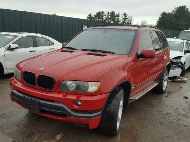 5UXFB93523LN80868 - 2003 BMW X5 4.6IS RED photo 2