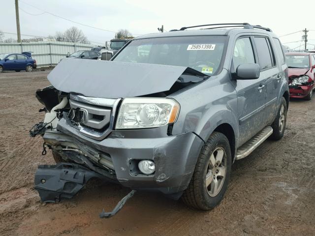 5FNYF48619B015994 - 2009 HONDA PILOT EXL GRAY photo 2