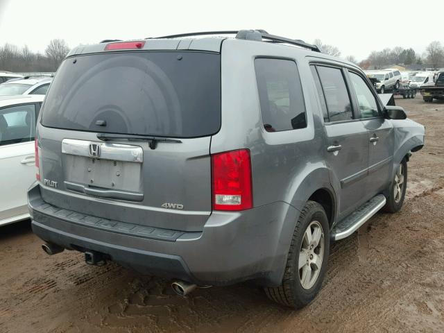 5FNYF48619B015994 - 2009 HONDA PILOT EXL GRAY photo 4