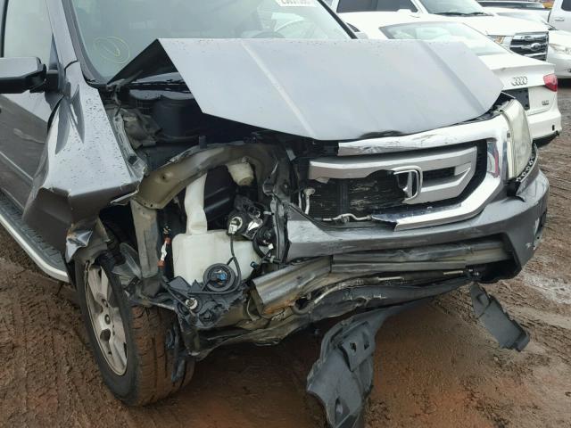 5FNYF48619B015994 - 2009 HONDA PILOT EXL GRAY photo 9