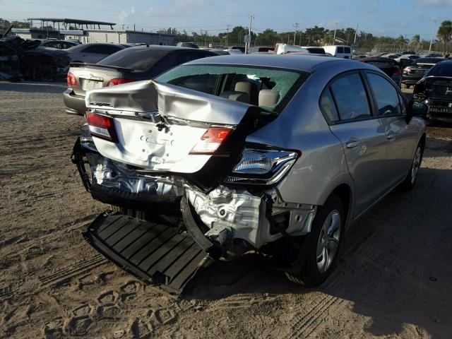 19XFB2F55FE053148 - 2015 HONDA CIVIC LX SILVER photo 4