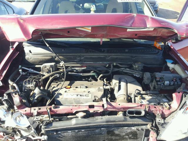 JHLRD78875C046044 - 2005 HONDA CR-V EX MAROON photo 7