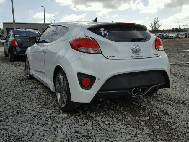 KMHTC6AE7DU084118 - 2013 HYUNDAI VELOSTER T WHITE photo 3