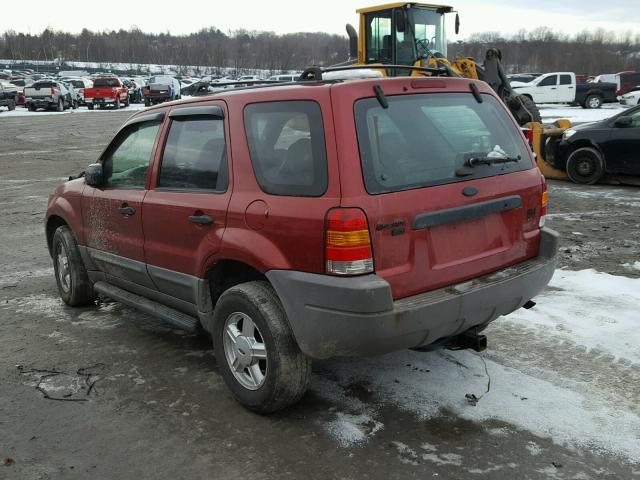 1FMYU03171KE58454 - 2001 FORD ESCAPE XLT RED photo 3