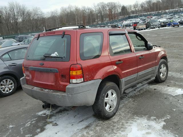 1FMYU03171KE58454 - 2001 FORD ESCAPE XLT RED photo 4