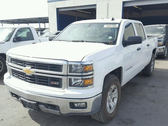 3GCUKREC1EG546392 - 2014 CHEVROLET SILVERADO WHITE photo 2