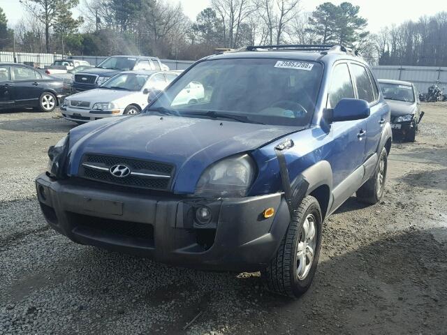 KM8JN12D38U862768 - 2008 HYUNDAI TUCSON SE BLUE photo 2