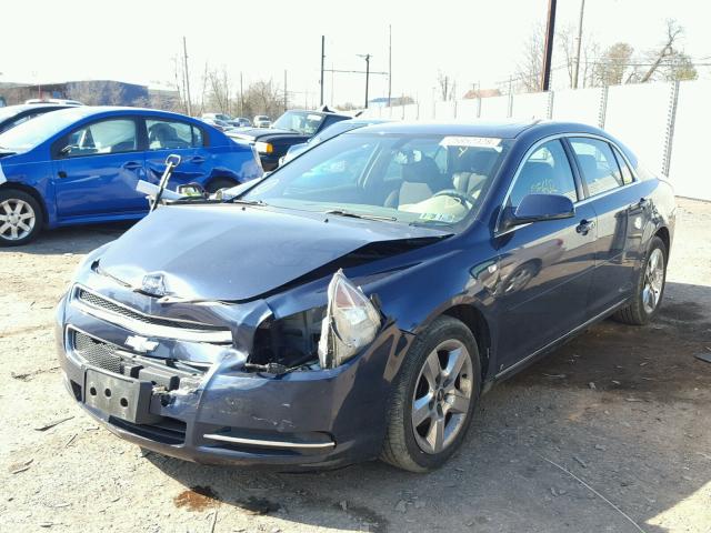 1G1ZH57B684291461 - 2008 CHEVROLET MALIBU 1LT BLUE photo 2