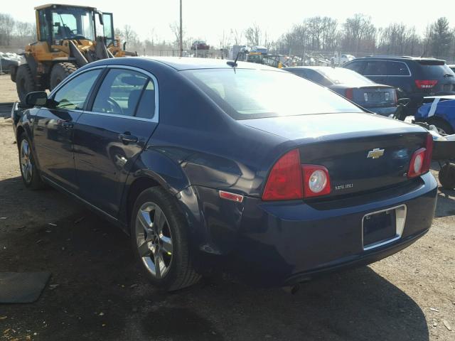 1G1ZH57B684291461 - 2008 CHEVROLET MALIBU 1LT BLUE photo 3