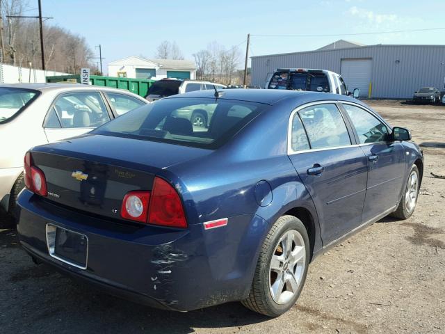 1G1ZH57B684291461 - 2008 CHEVROLET MALIBU 1LT BLUE photo 4