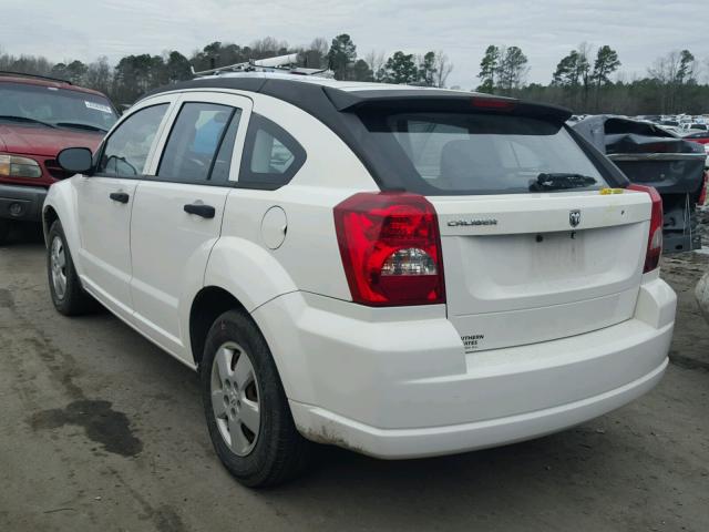 1B3HB28B17D134034 - 2007 DODGE CALIBER WHITE photo 3