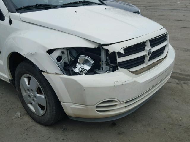 1B3HB28B17D134034 - 2007 DODGE CALIBER WHITE photo 9