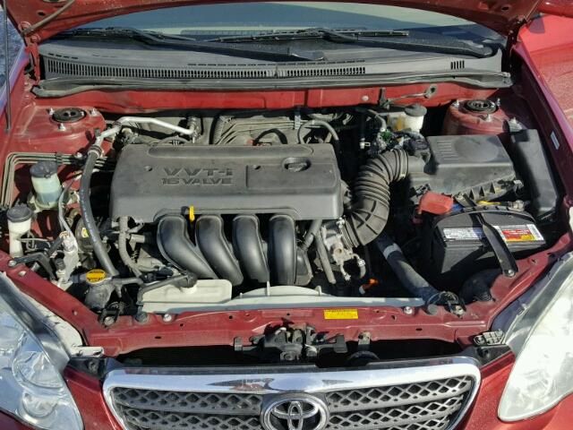 1NXBR30EX5Z482824 - 2005 TOYOTA COROLLA CE BURGUNDY photo 7