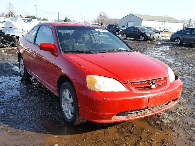 1HGEM22953L068591 - 2003 HONDA CIVIC EX RED photo 1