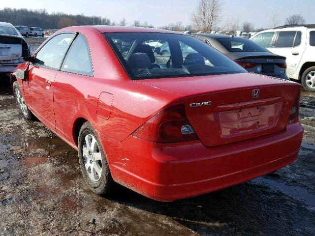 1HGEM22953L068591 - 2003 HONDA CIVIC EX წითელი ფოტო 3