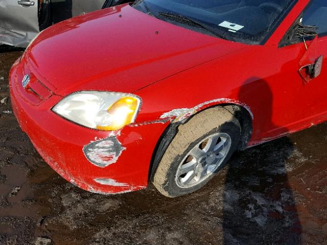 1HGEM22953L068591 - 2003 HONDA CIVIC EX წითელი ფოტო 9