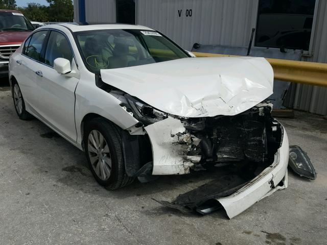 1HGCR3F86EA032598 - 2014 HONDA ACCORD EXL WHITE photo 1