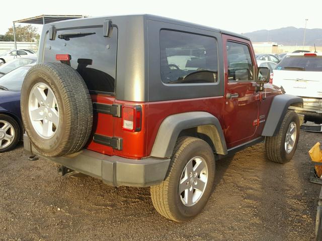 1J4AA2D1XAL216027 - 2010 JEEP WRANGLER S RED photo 4
