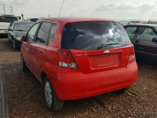 KL1TD62665B503413 - 2005 CHEVROLET AVEO BASE Qırmızı foto 3