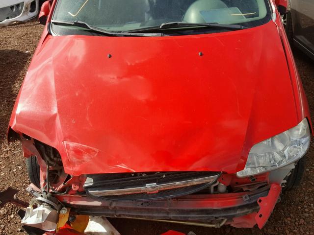 KL1TD62665B503413 - 2005 CHEVROLET AVEO BASE Qırmızı foto 7