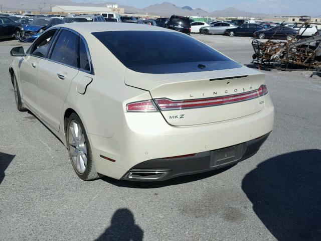 3LN6L2LU2GR629874 - 2016 LINCOLN MKZ HYBRID BEIGE photo 3