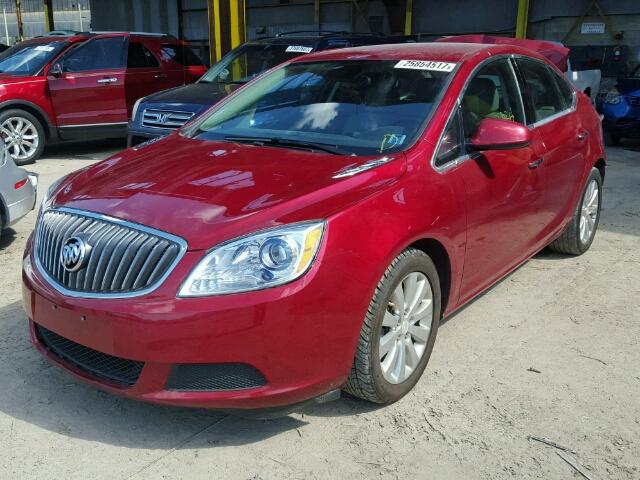 1G4PN5SK2E4241646 - 2014 BUICK VERANO RED photo 2