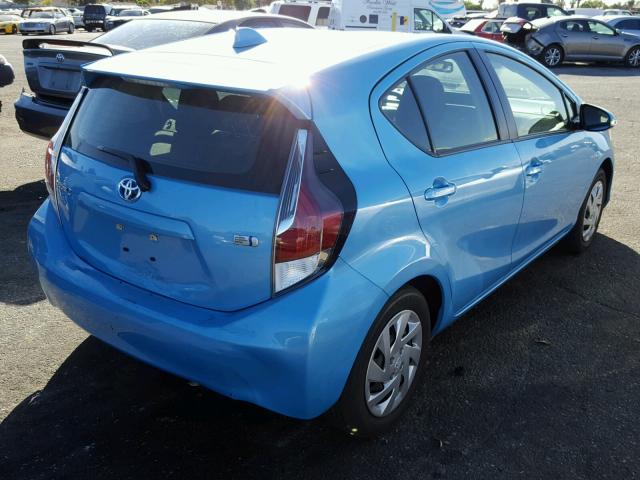 JTDKDTB32F1092298 - 2015 TOYOTA PRIUS C BLUE photo 4