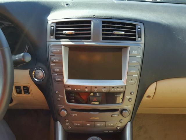 JTHBE262065006261 - 2006 LEXUS IS 350 BLACK photo 9