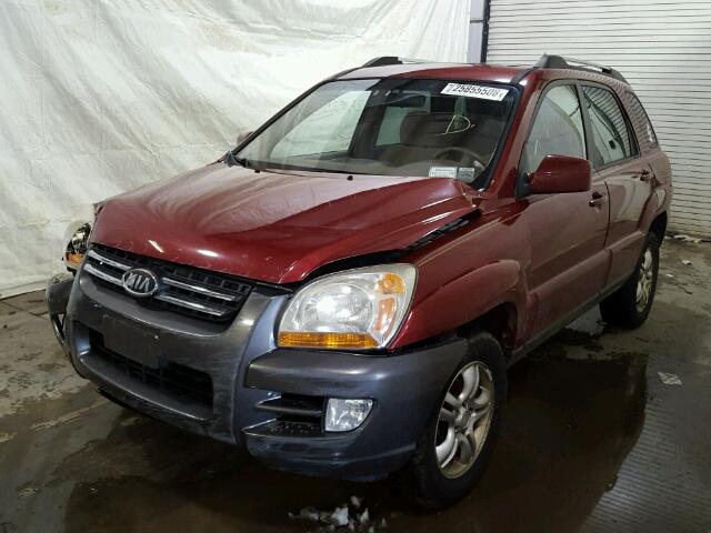 KNDJF723477444230 - 2007 KIA SPORTAGE E RED photo 2