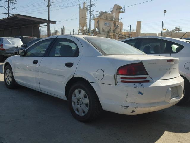 1B3EL36X53N568398 - 2003 DODGE STRATUS SE WHITE photo 3