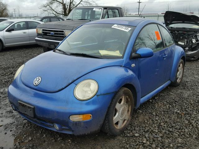 3VWDD21C41M439241 - 2001 VOLKSWAGEN NEW BEETLE BLUE photo 2