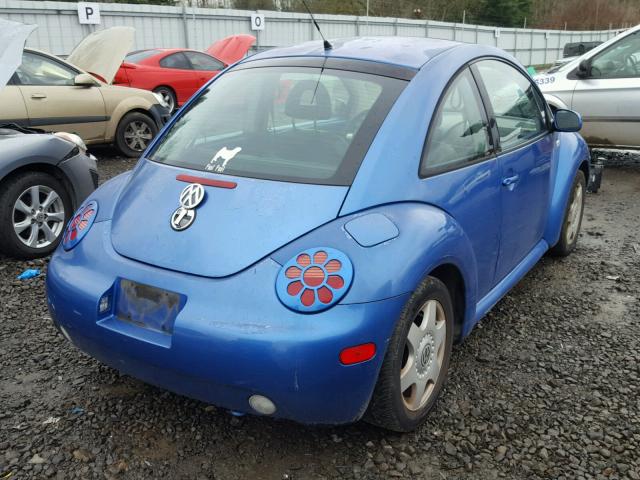 3VWDD21C41M439241 - 2001 VOLKSWAGEN NEW BEETLE BLUE photo 4