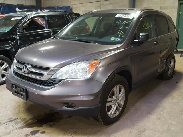 3CZRE4H59BG701340 - 2011 HONDA CR-V EX BEIGE photo 2