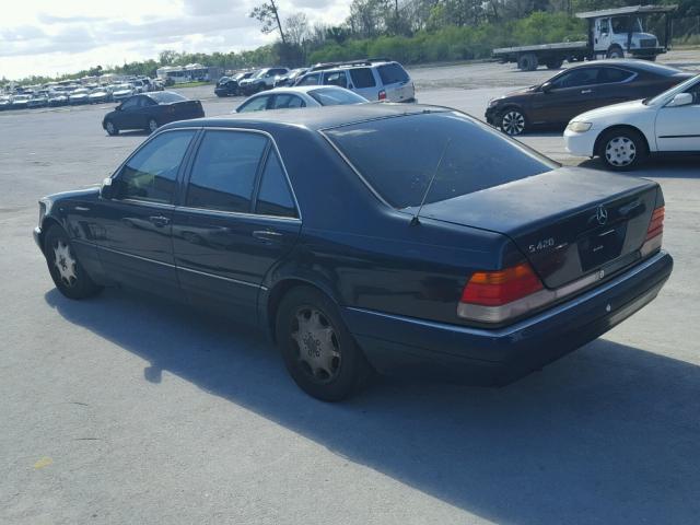 WDBGA43E2TA311453 - 1996 MERCEDES-BENZ S 420 BLUE photo 3