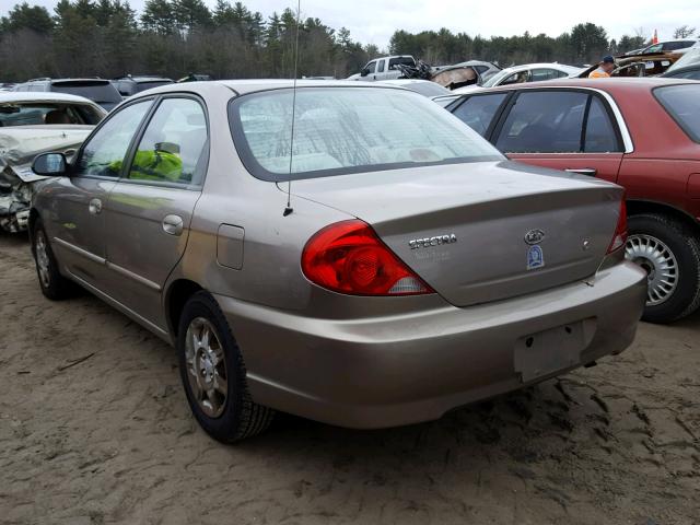 KNAFB121835263499 - 2003 KIA SPECTRA BA TAN photo 3