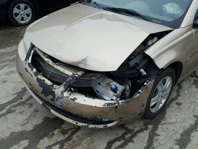1G8AJ55F16Z146983 - 2006 SATURN ION LEVEL GOLD photo 9