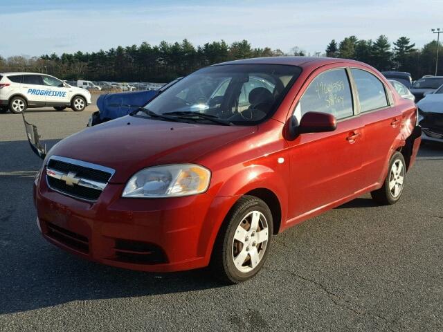 KL1TD56667B108039 - 2007 CHEVROLET AVEO BASE RED photo 2