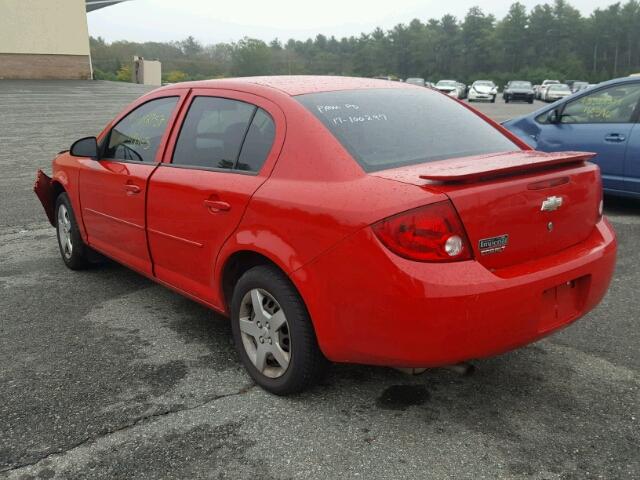 1G1AK52F657589141 - 2005 CHEVROLET COBALT RED photo 3