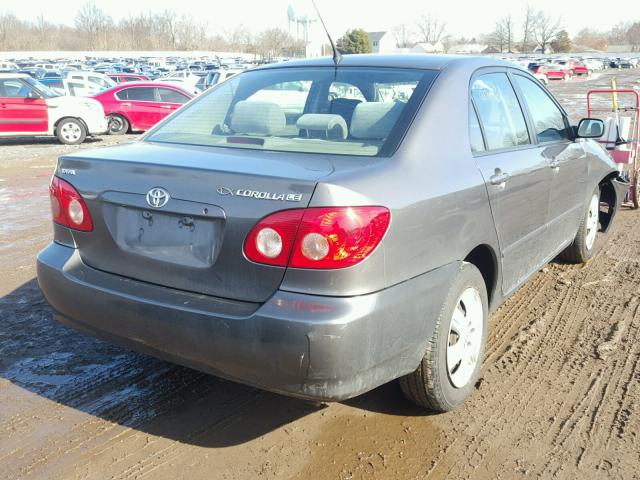 2T1BR30E25C390138 - 2005 TOYOTA COROLLA CE GRAY photo 4