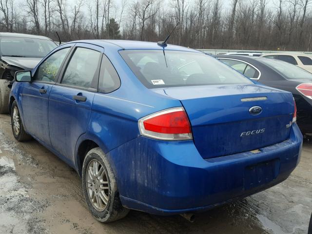 1FAHP3FN5AW171463 - 2010 FORD FOCUS SE BLUE photo 3