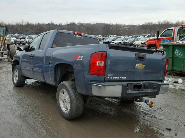 1GCRKSE33BZ137626 - 2011 CHEVROLET SILVERADO BLUE photo 3