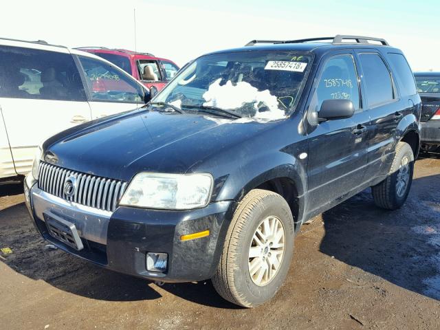 4M2YU56155DJ06748 - 2005 MERCURY MARINER BLACK photo 2